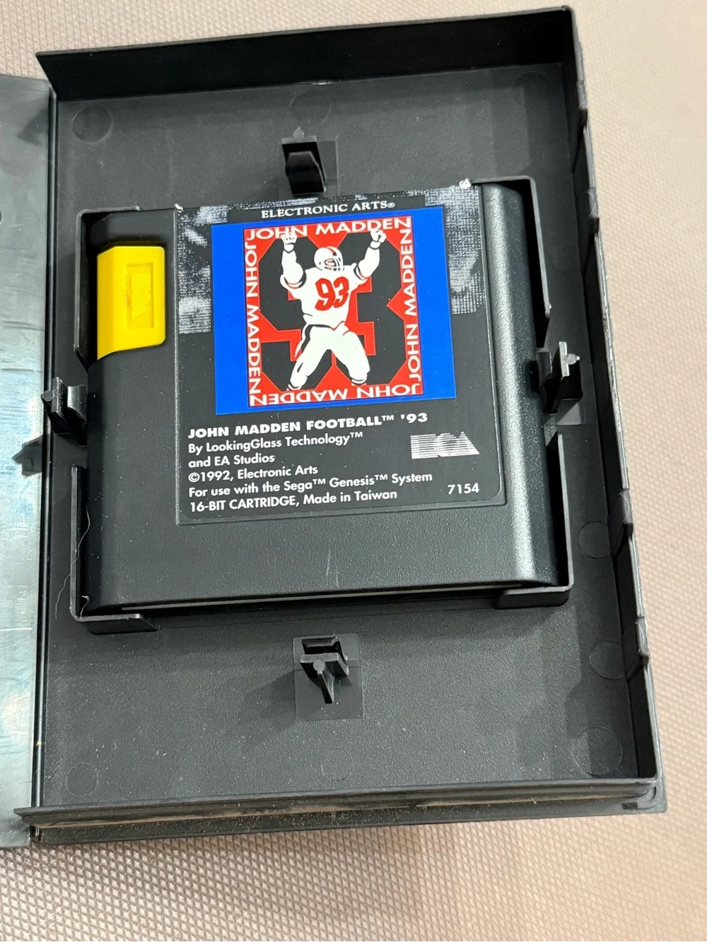 Sega Genesis John Madden Football 1993 Video Game Case Manual Cartridge Untested